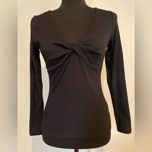 Old Navy Black Twist-Front Long Sleeve Tee, NWOT